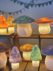 Svamplampa liten lavendel