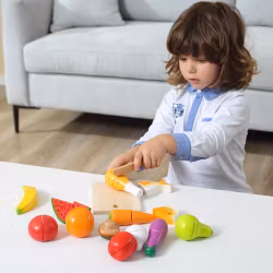 Grönsaker med skärbräda