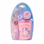 B-brite Blinkande tandborstset 3-delar enhörning