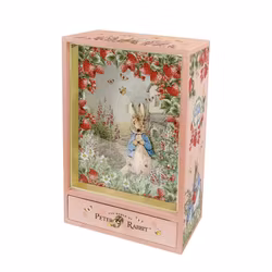 Stor dansande speldosa och nattlampa Pelle kanin - jordgubbar