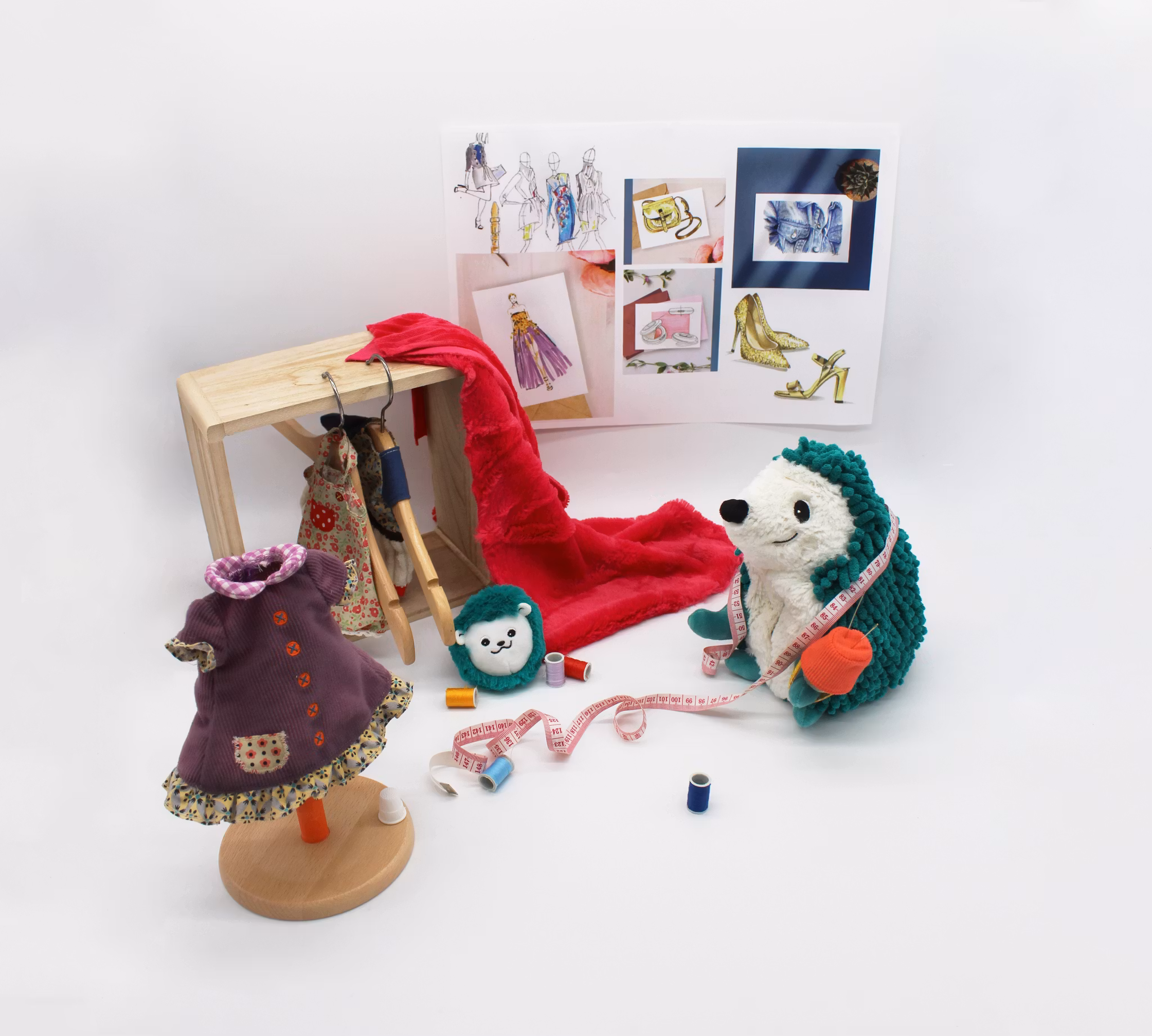 Les deglingos igelkott grön med baby