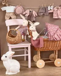 Dockvagn rotting bäddset kanin