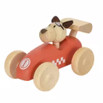 Racerbil hund i trä
