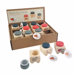 Tandaskar i trä display (12 st)