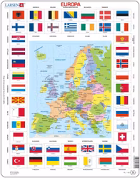 Karta Europa liten - Larsen