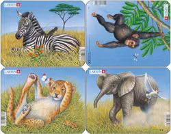 Vilda djurungar 4 olika - Larsen