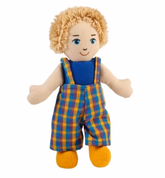 Docka pojke vit ljust hår