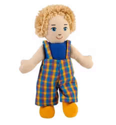 Docka pojke vit ljust hår