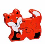 Pusseldjur Räv med unge