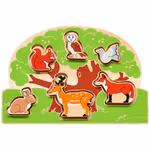 Blockpussel skogsdjur Fair trade