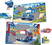 Brandbil och polisbil - Larsen