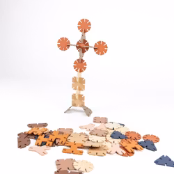 Bygga mönster fästpussel