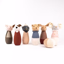 Bowlingspel kompisgäng djur