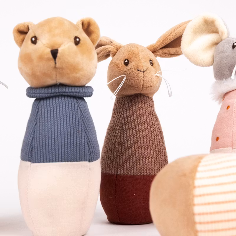 Bowlingspel kompisgäng djur