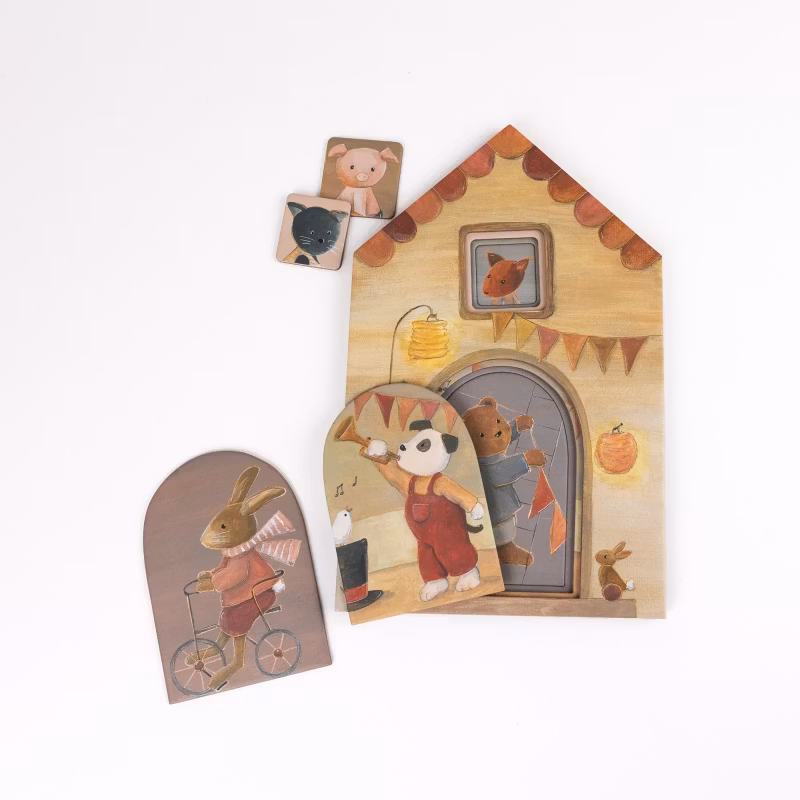 Pussel i lager kompisgäng