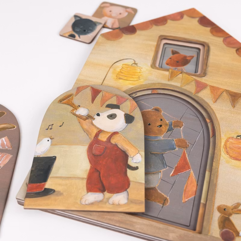 Pussel i lager kompisgäng