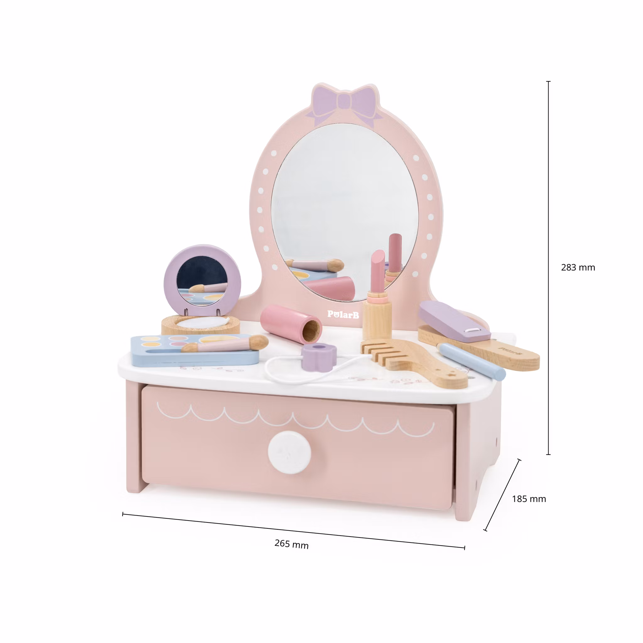 Spegelbyrå med tillbehör