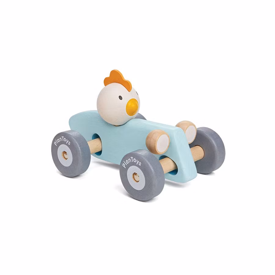 Chicken racing car