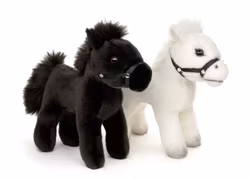 Häst stående svart/vit