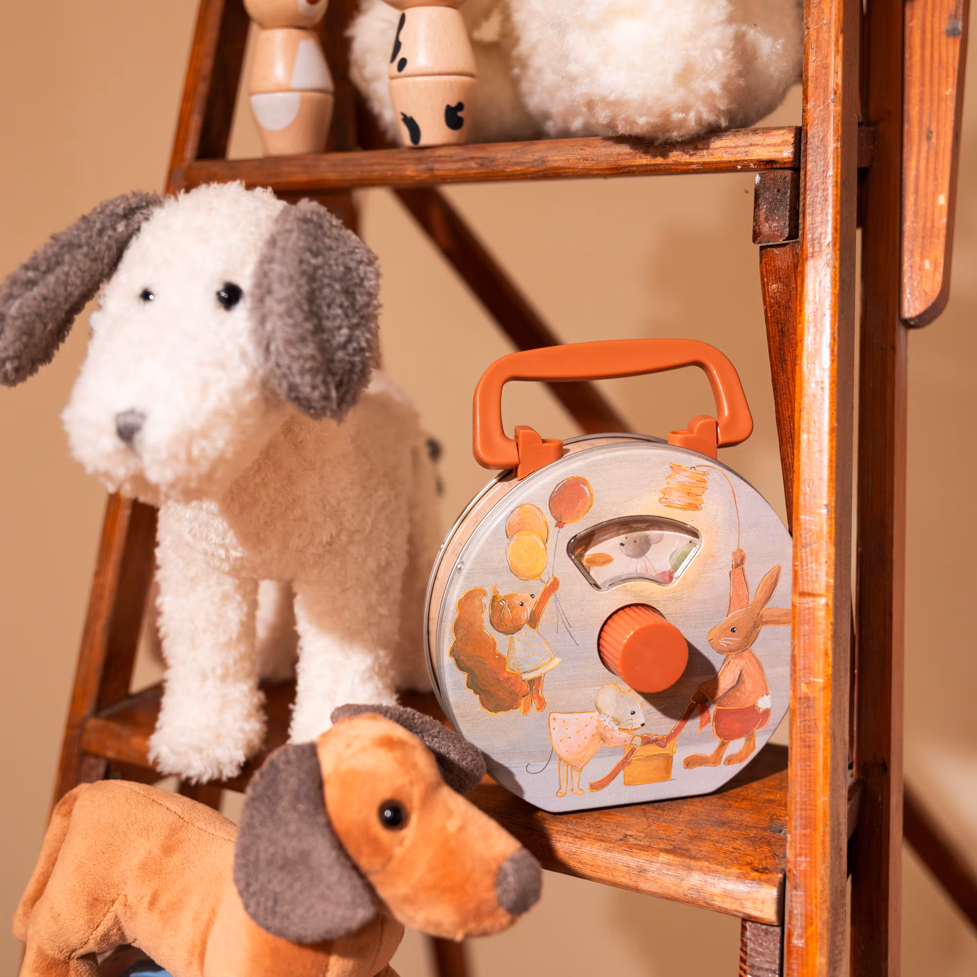 Speldosa rörlig kompisgäng