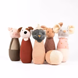 Bowlingspel kompisgäng djur