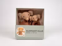 Ollie Elefant - presentset med snuttefilt & skallra