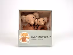 Ollie Elefant - presentset med snuttefilt & skallra