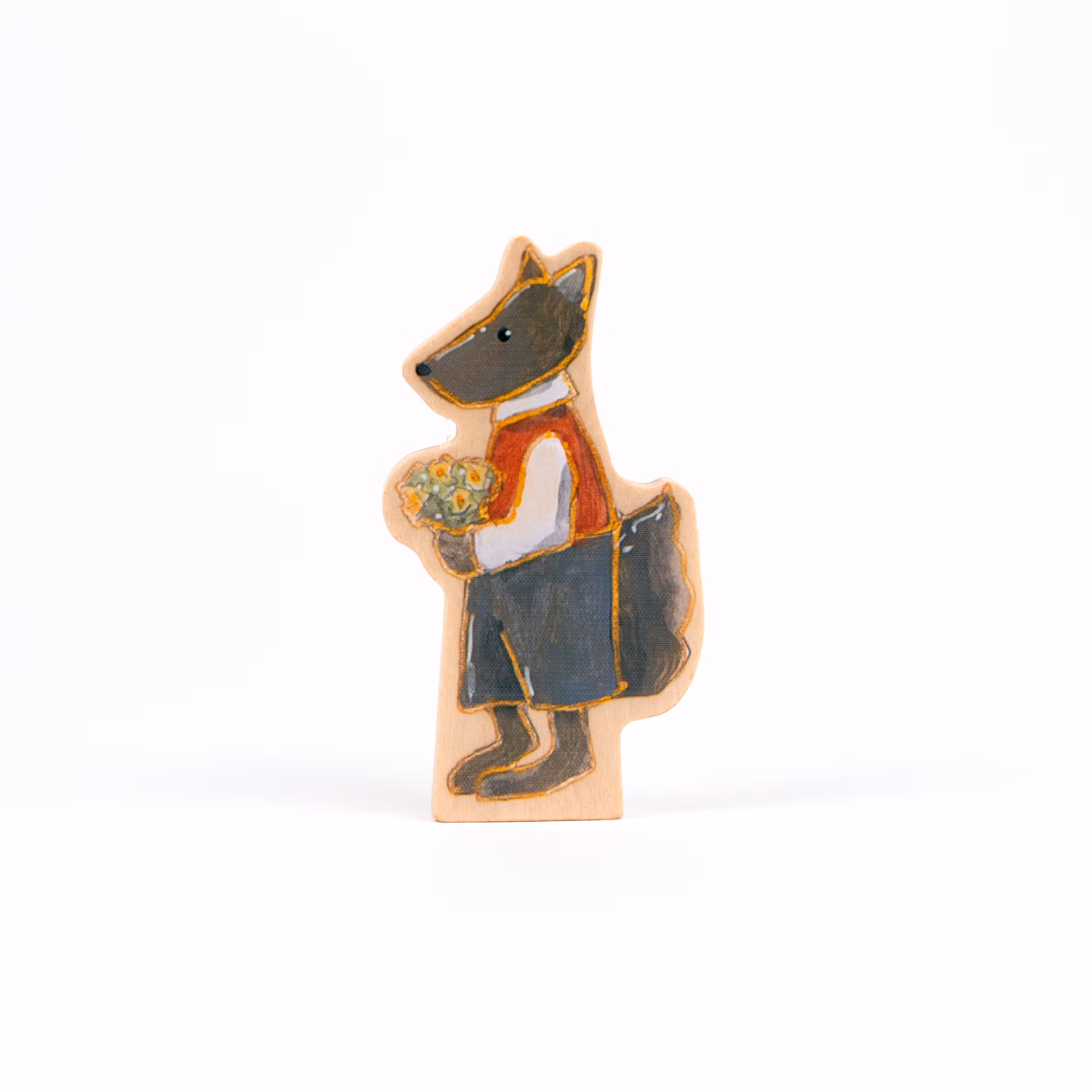 Sagoteater med träfigurer