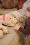 Liggande hund Gabi  med tyngd - stor