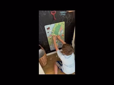 Sverigekarta magnetisk med whiteboard - Oskar & Ellen