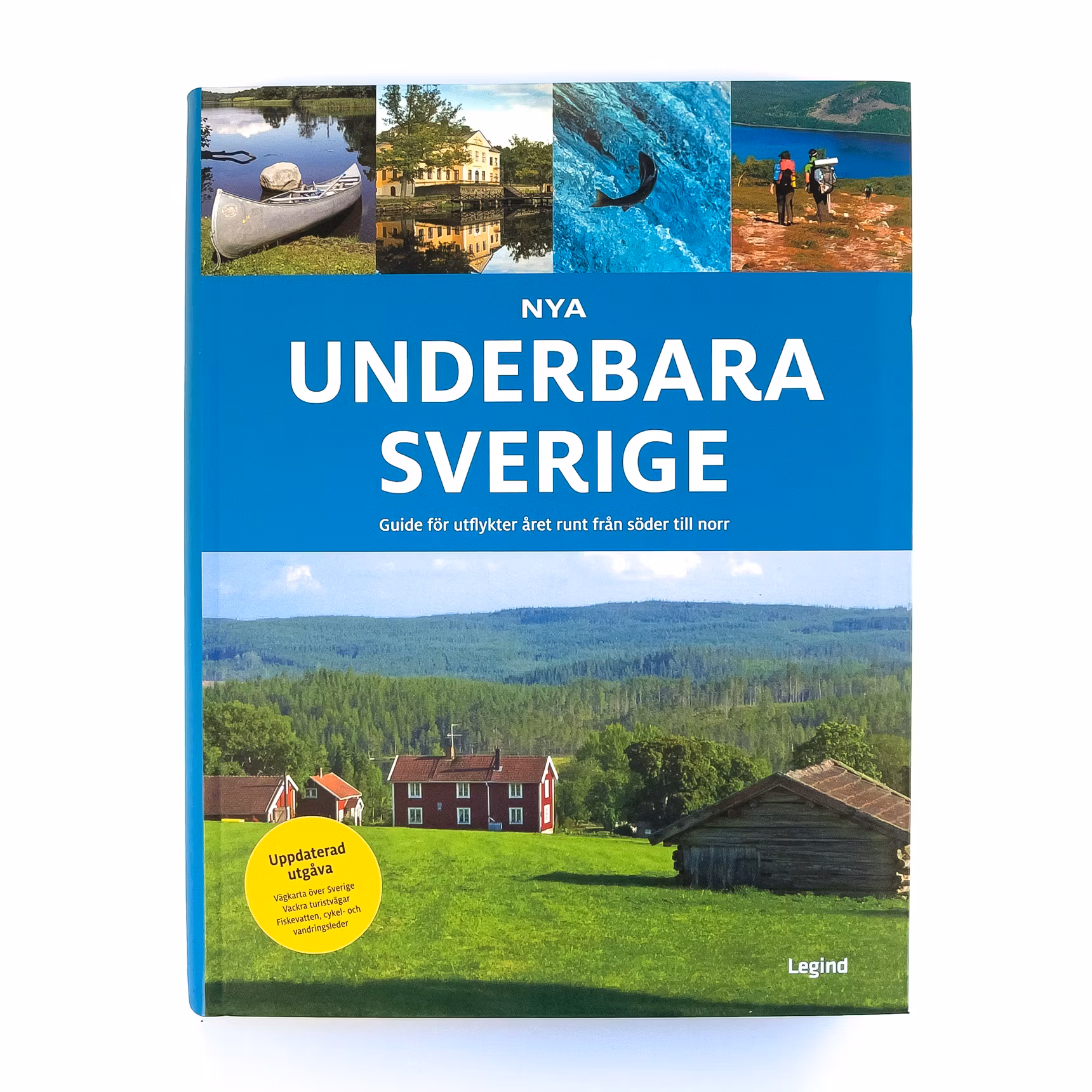 Praktisk guidebok med många tips på semesterupplevelser i Sverige.