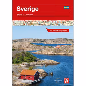 Sverige Vägkarta med rastplatser