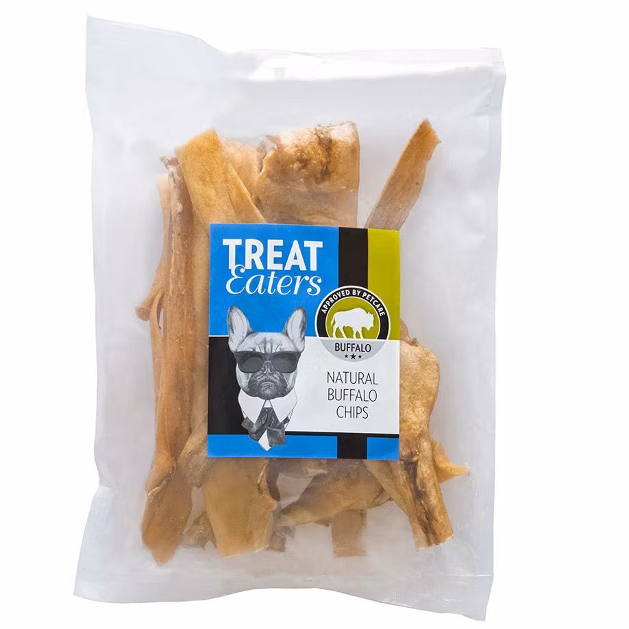 Natural Chips från Treateaters är tillverkade av råhud från buffel.