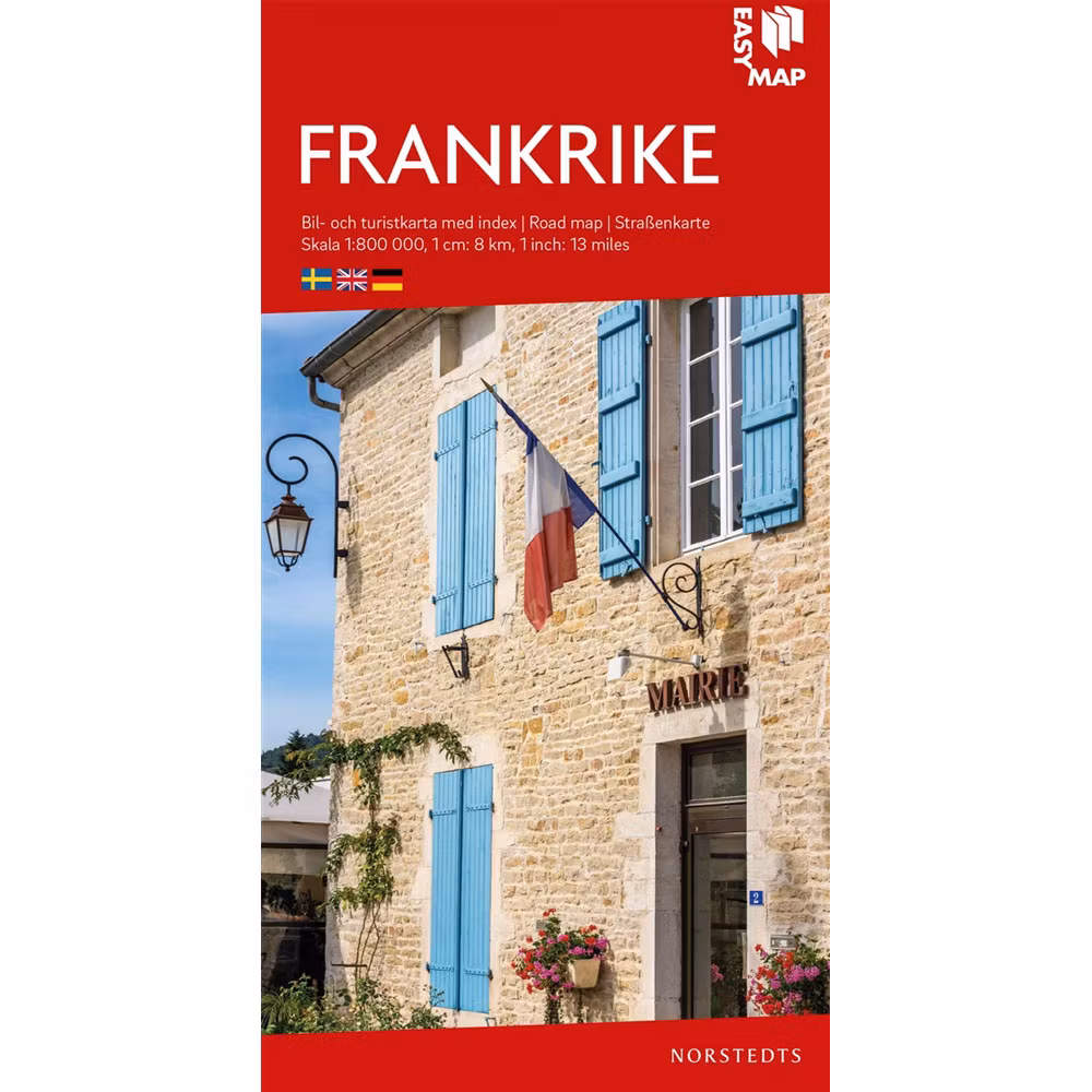 Bil- och turistkarta över Frankrike.