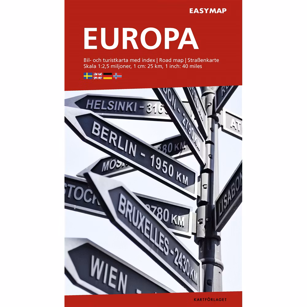 Easymap Europa är en detaljerad och praktisk karta.