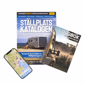 Sommarpaket: Ställplatskatalog, App, Loggbok