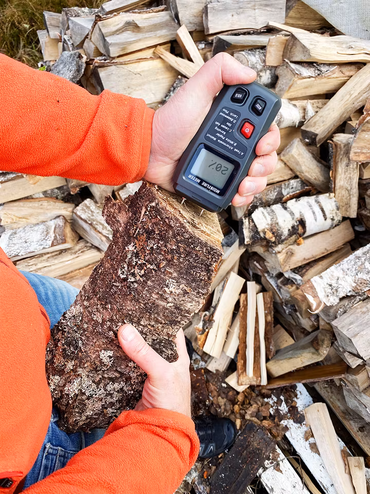 Fuktmätare, elda inte med fuktig ved