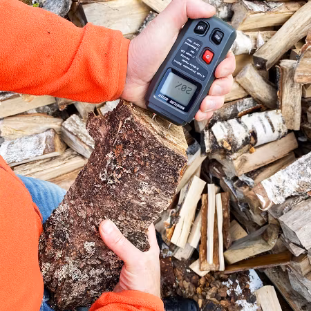 Fuktmätare, elda inte med fuktig ved