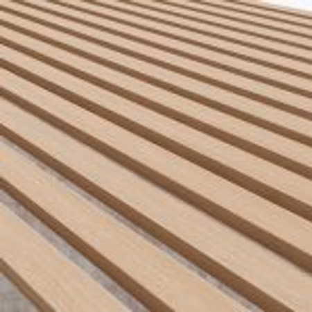 Populära Akupanelen ger vackra ribbväggar/tak, ljuddämpande. Beige akustikfilt eller svart