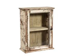 Vitt väggskåp med patina