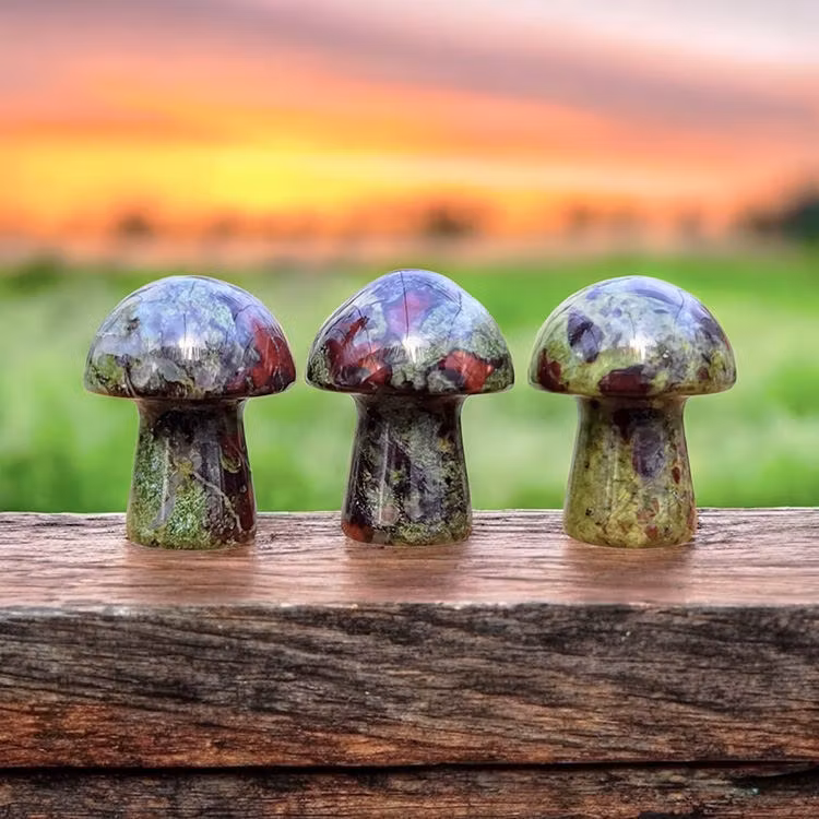 Jaspis Drakblods Svamp 2cm