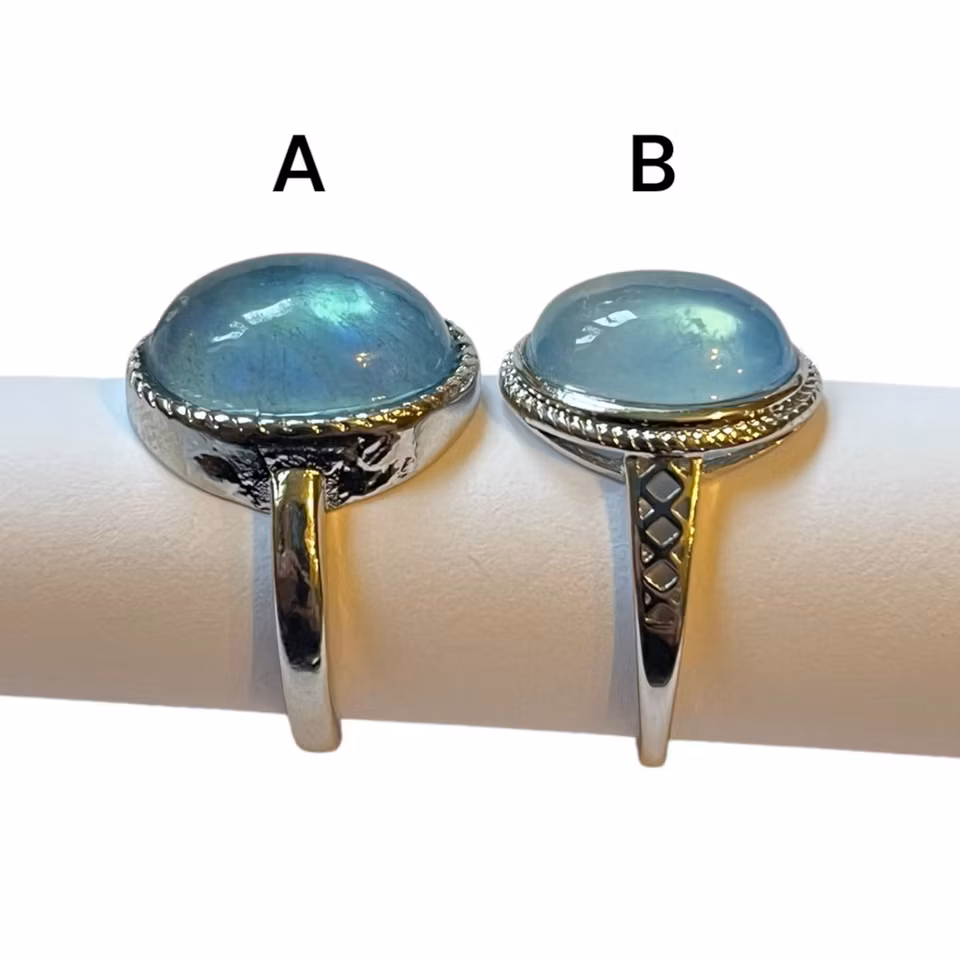 Akvamarin Ring (ställbar)