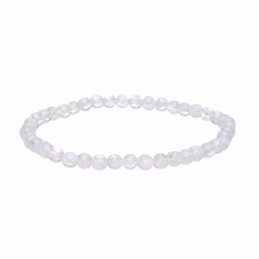 Månsten Vit 4mm pärlor Armband