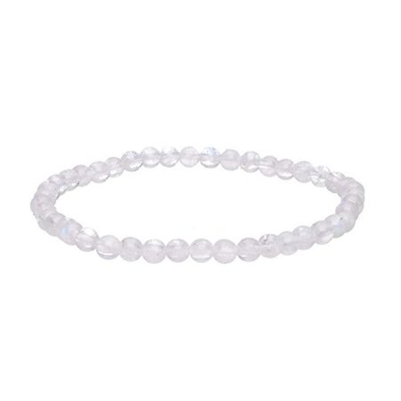 Månsten Vit 4mm pärlor Armband