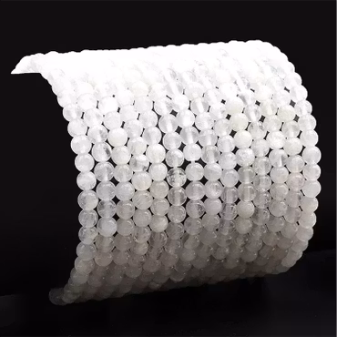 Månsten Vit 4mm pärlor Armband