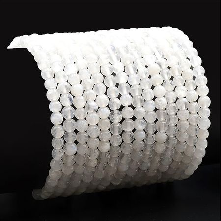 Månsten Vit 4mm pärlor Armband