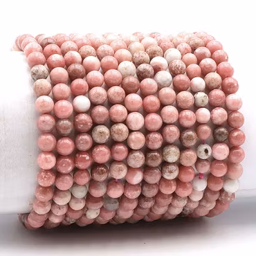 Thulit 6mm pärlor Armband