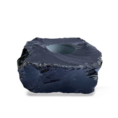 Obsidian Svart Rå Ljushållare