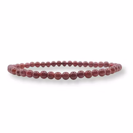 Granat 4mm pärlor Armband