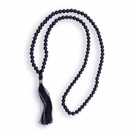 Onyx Svart "Frostad" Mala 108 pärlor